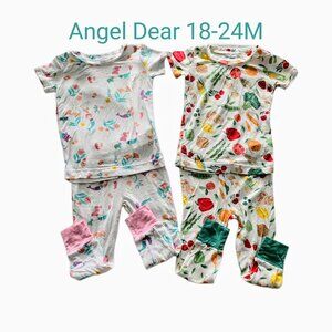 18-24M Lot Angel Dear Bamboo Pajamas, Mermaid, Veggies